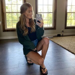 American Eagle Green Cardigan